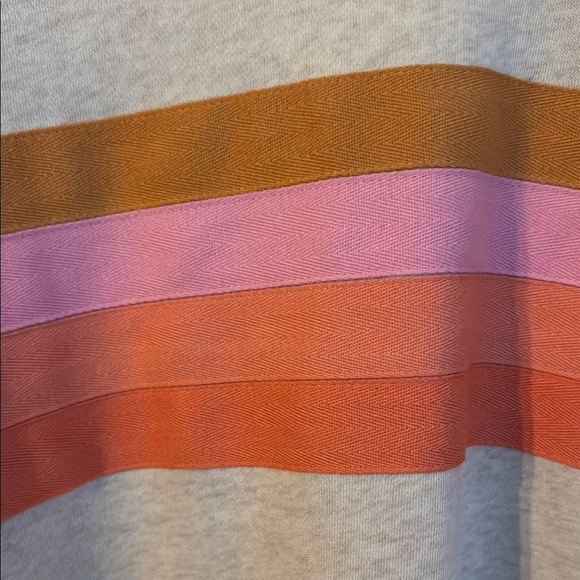 Heathered Cream Sweatshirt with Colorful Stripes - Picture 5 of 5